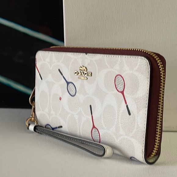 Coach Chalk Multi Racquet Long Zip Around Wallet - Picture 6 of 8
